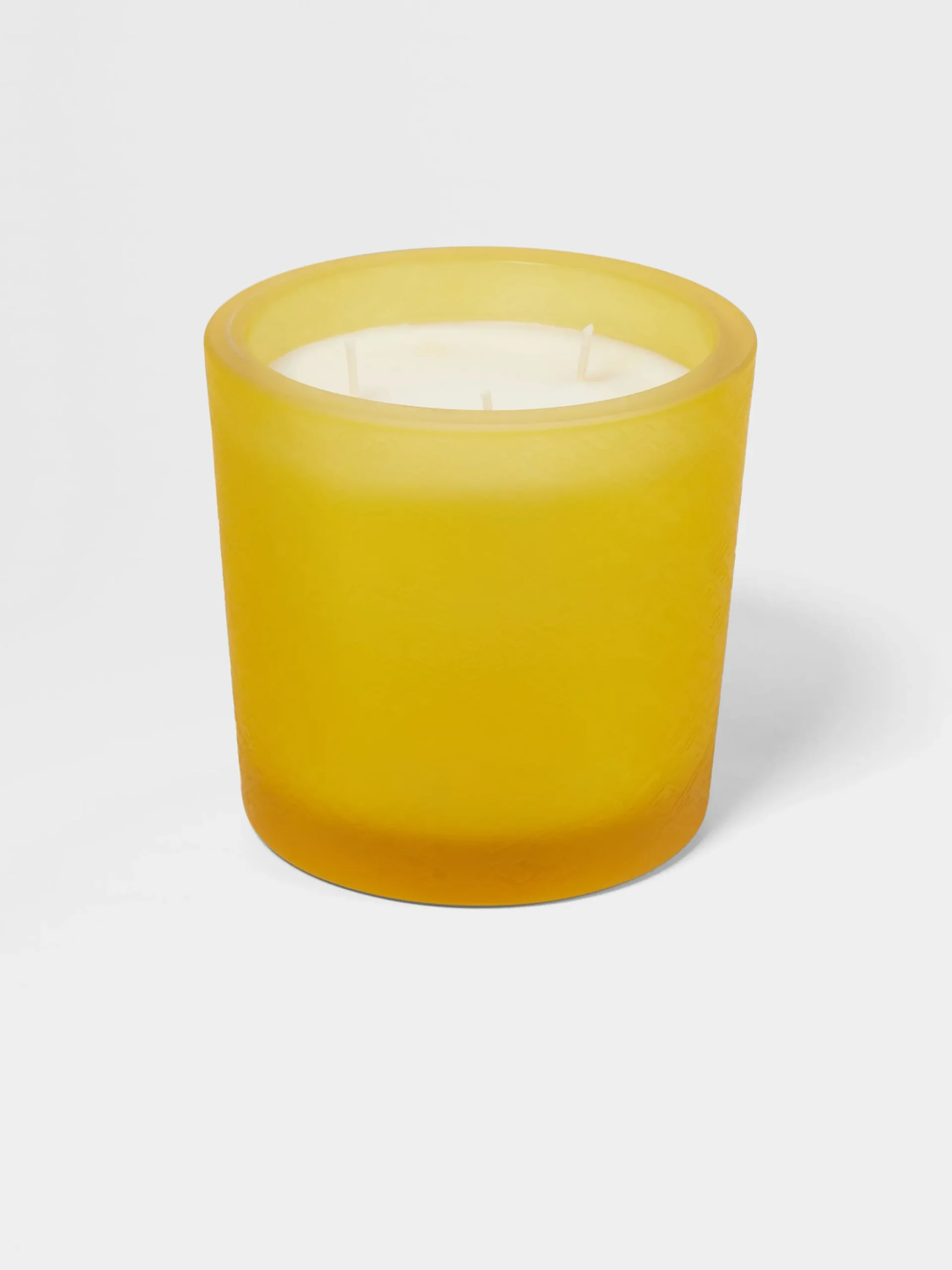 Small Gifts|Lifestyle And Luxury Home Accessories>ZEGNA Silk 3-wick Candle Yellow