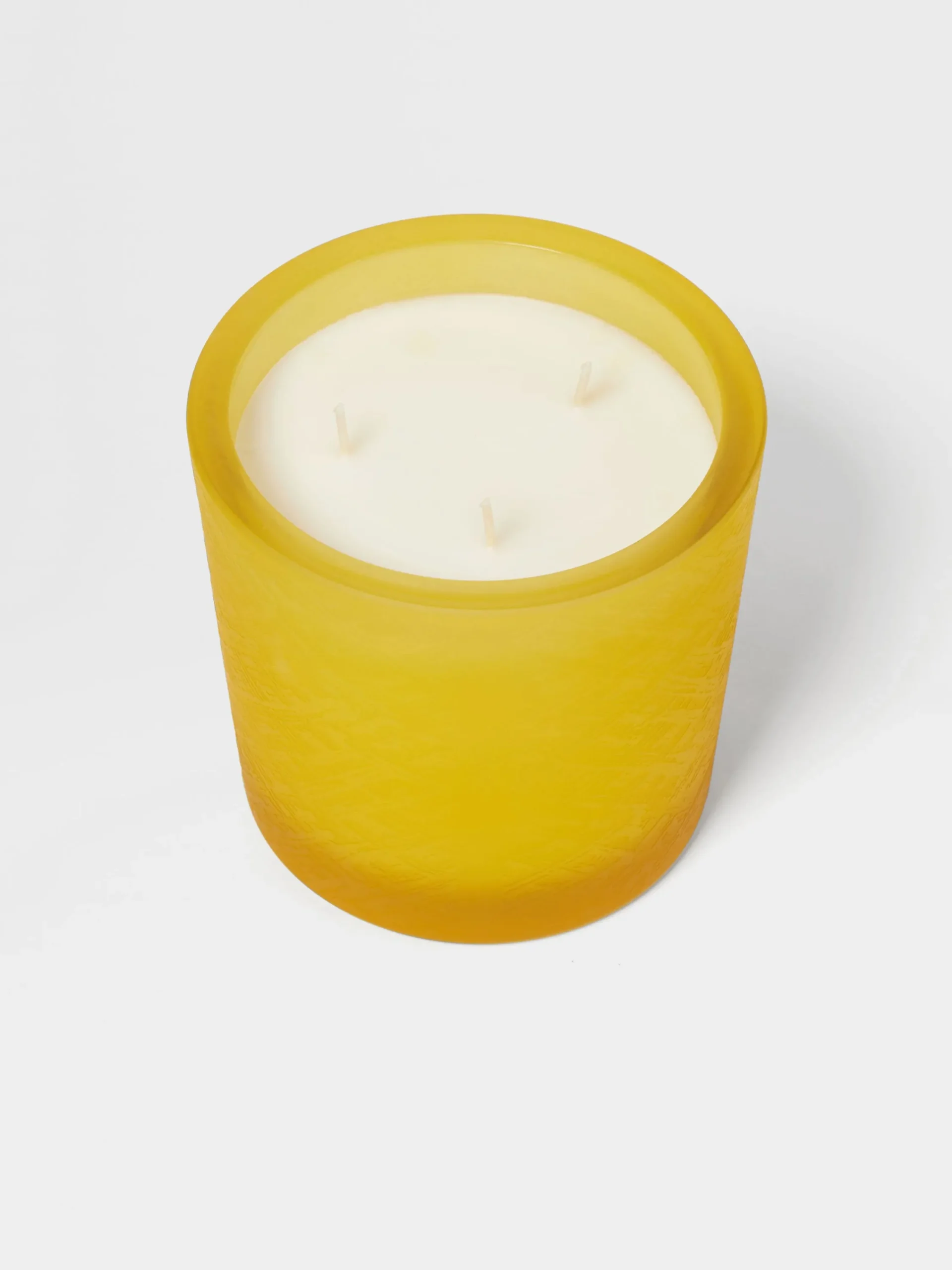 Small Gifts|Lifestyle And Luxury Home Accessories>ZEGNA Silk 3-wick Candle Yellow