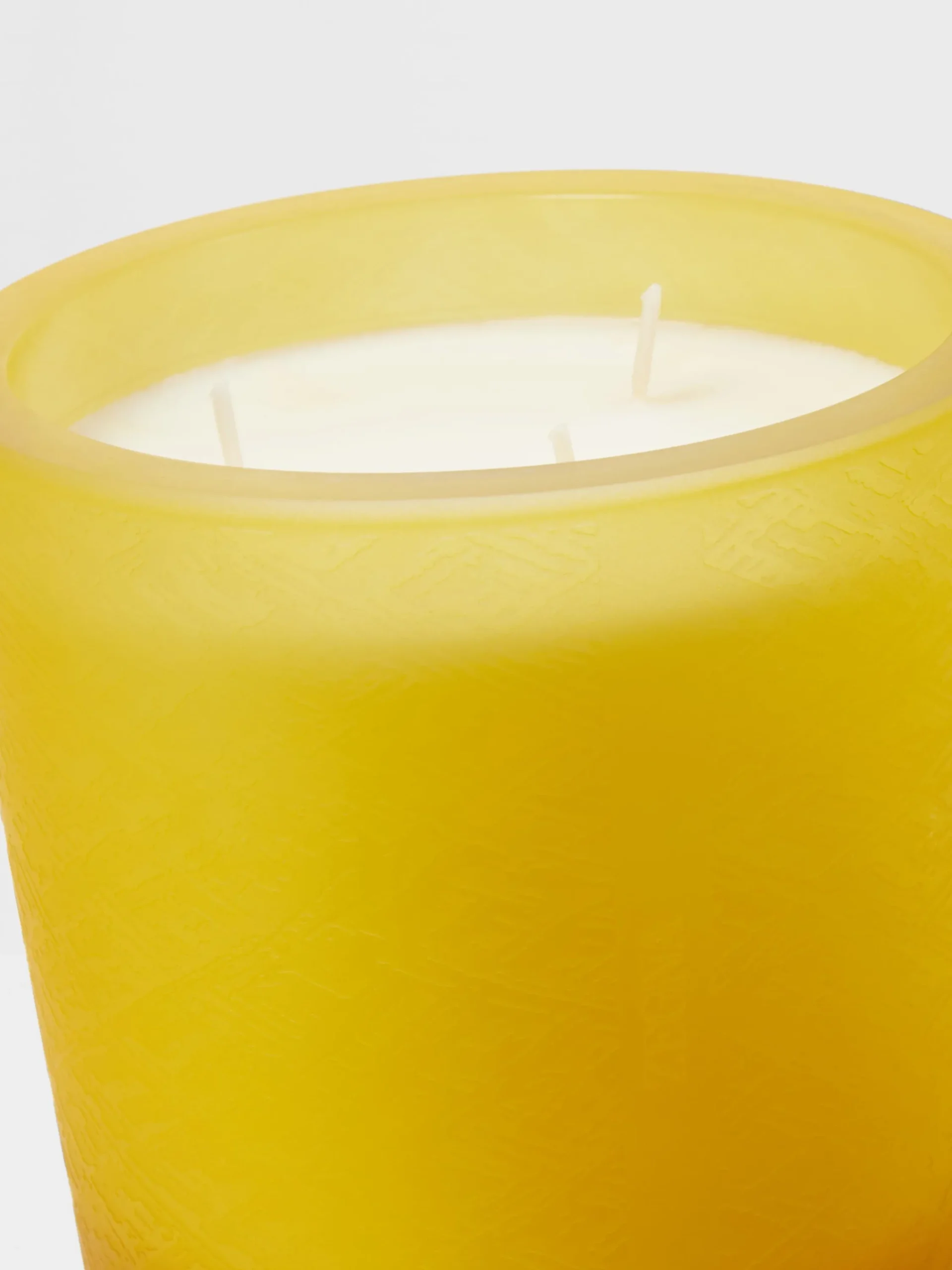 Small Gifts|Lifestyle And Luxury Home Accessories>ZEGNA Silk 3-wick Candle Yellow